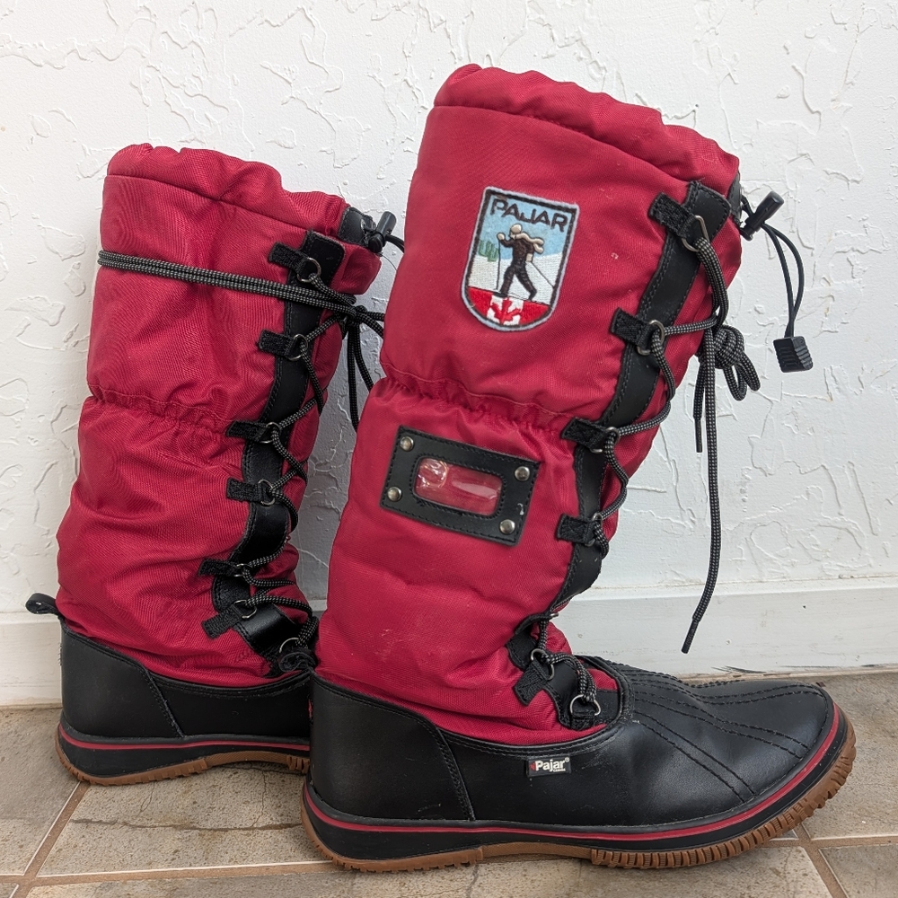 PAJAR Women's Grip Leather Boots red, Size 11, 42 EU